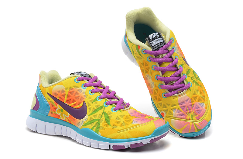Hot Nike Free Tr Fit Women Shoes Yellow/Chartreuse/Purple